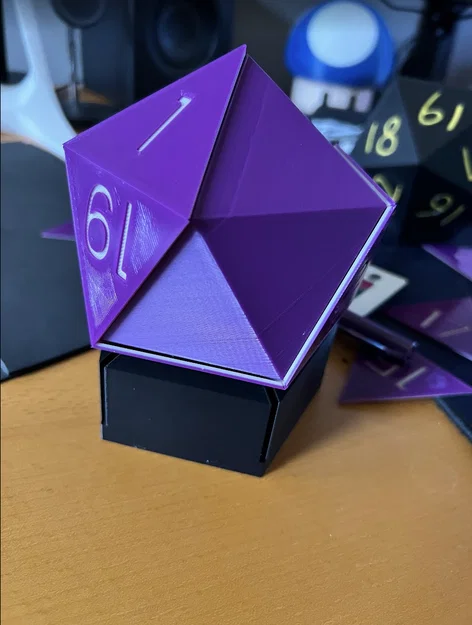 Hộp đựng xúc xắc D20 hình Icosahedron (Icosahedron D20 Dice Container) - Image 12