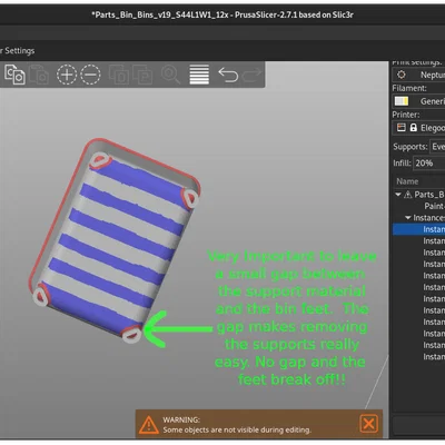 Khay đựng linh kiện Parametric Parts Bins (FreeCAD/STL)