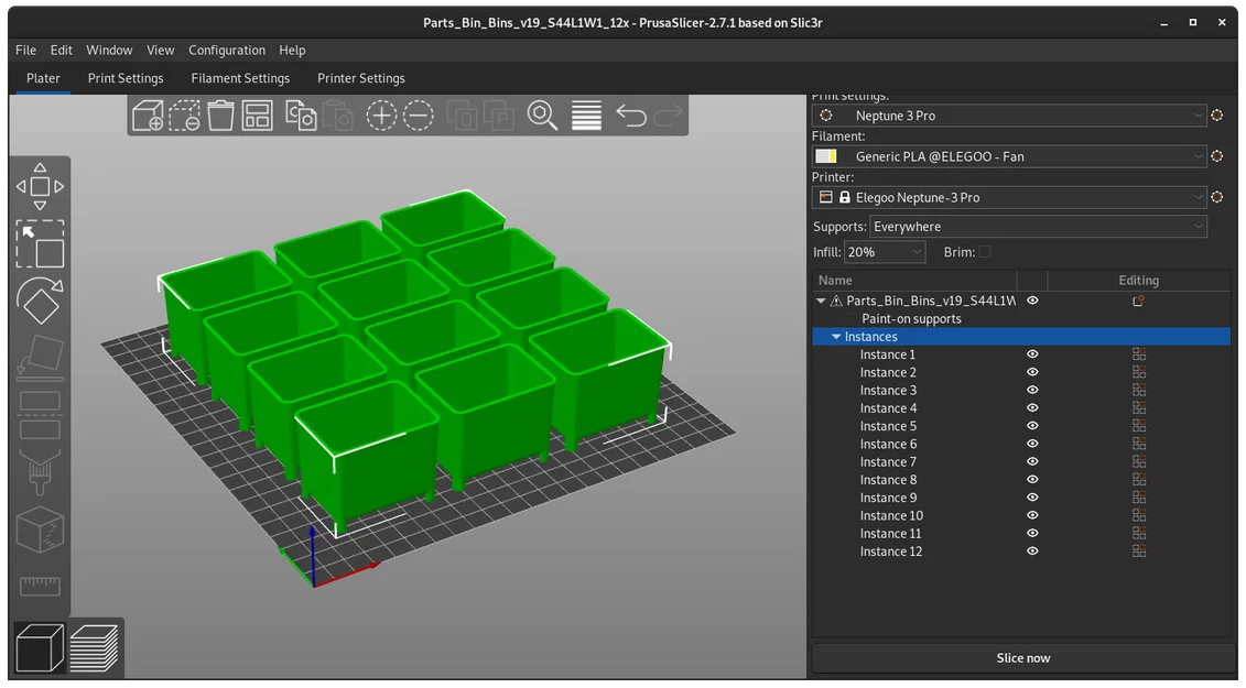 Khay đựng linh kiện Parametric Parts Bins (FreeCAD/STL) - Image 5