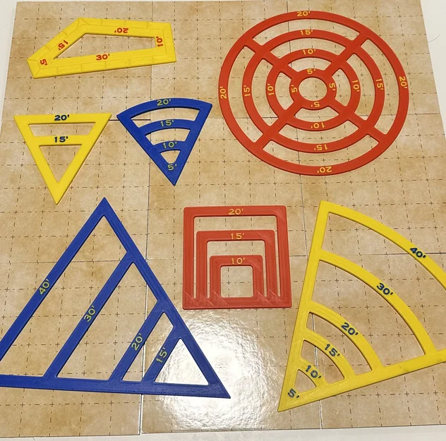 DnD 5E Spell Templates và Thước Đo Di Chuyển - Image 1