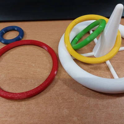 Bộ trò chơi ném vòng 3D cho bé - Bath Game Ring Toss