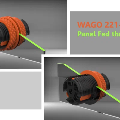 Đầu nối xuyên vách (panel feed-through) cho WAGO 221-411