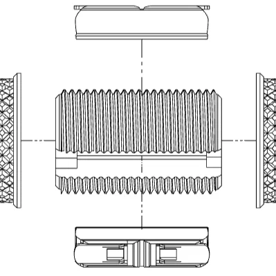 Đầu nối xuyên vách (panel feed-through) cho WAGO 221-411