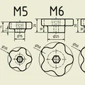 Tay vặn sao (star grip/knob) Sterngriff M3, M4, M5, M6, M8, M10 - Thumbnail 1