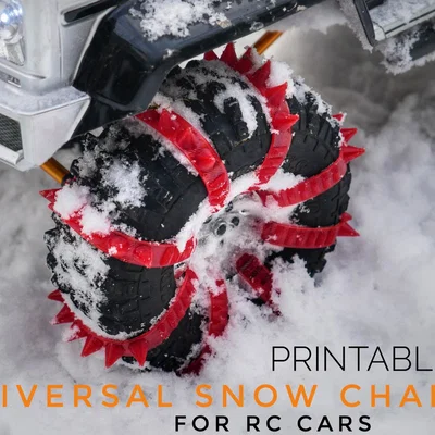 Bộ xích chống trượt (Snow Chains) in 3D cho xe RC Crawler