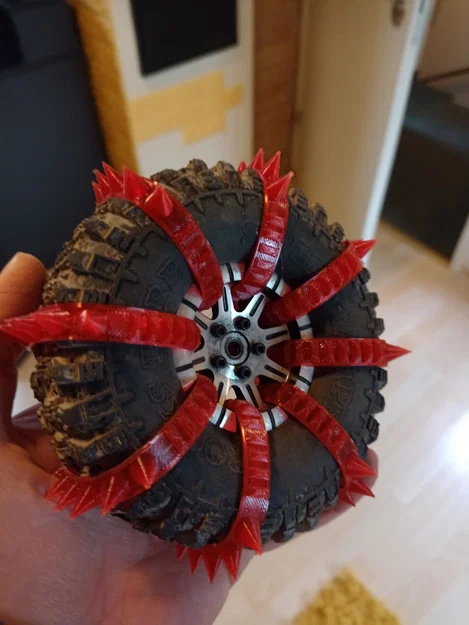 Bộ xích chống trượt (Snow Chains) in 3D cho xe RC Crawler - Image 2