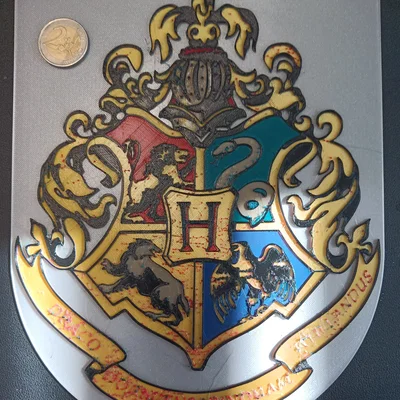 Mô hình bảng hiệu Hogwarts 3D trang trí - Hướng dẫn in đa sắc