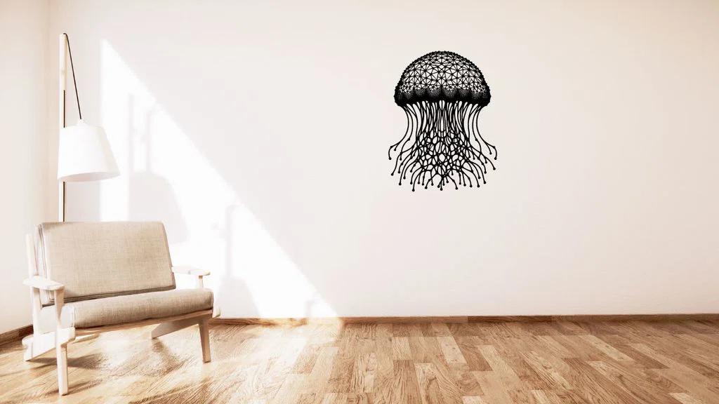 Trang trí tường Voronoi hình Sứa (Jellyfish/Meduza) - Image 1