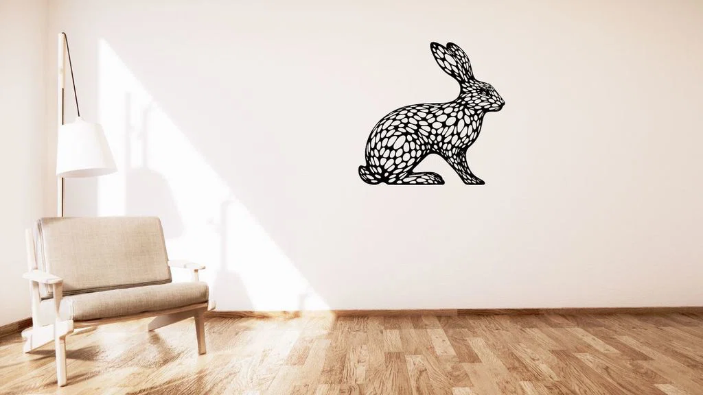 Trang trí tường thỏ voronoi (Rabbit / Králík) - Image 1