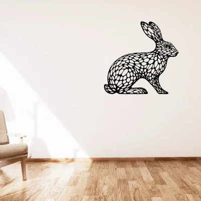 Trang trí tường thỏ voronoi (Rabbit / Králík)