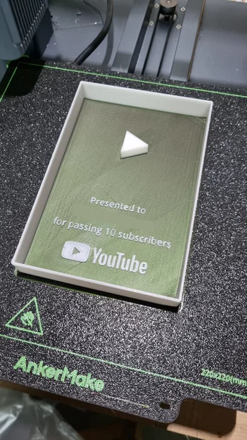 Nút Play YouTube kèm khung IKEA Ribba (3D print) - Image 2