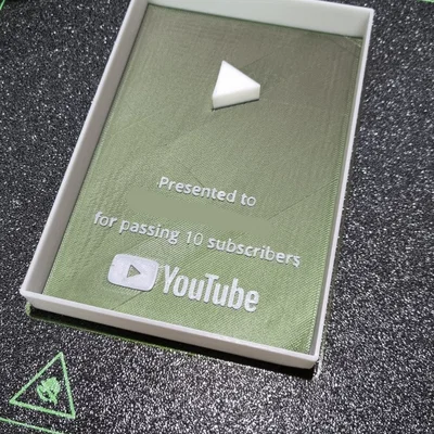 Nút Play YouTube kèm khung IKEA Ribba (3D print)