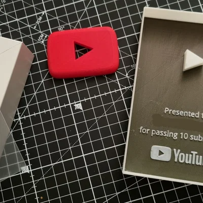 Nút Play YouTube kèm khung IKEA Ribba (3D print)