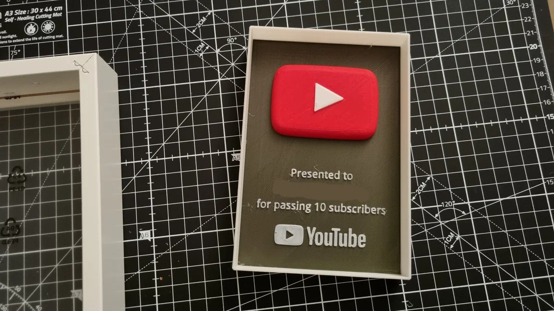 Nút Play YouTube kèm khung IKEA Ribba (3D print) - Image 4