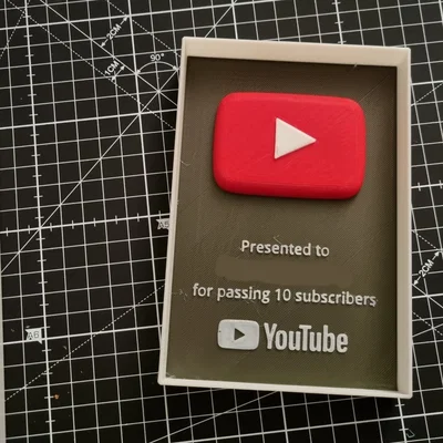 Nút Play YouTube kèm khung IKEA Ribba (3D print)