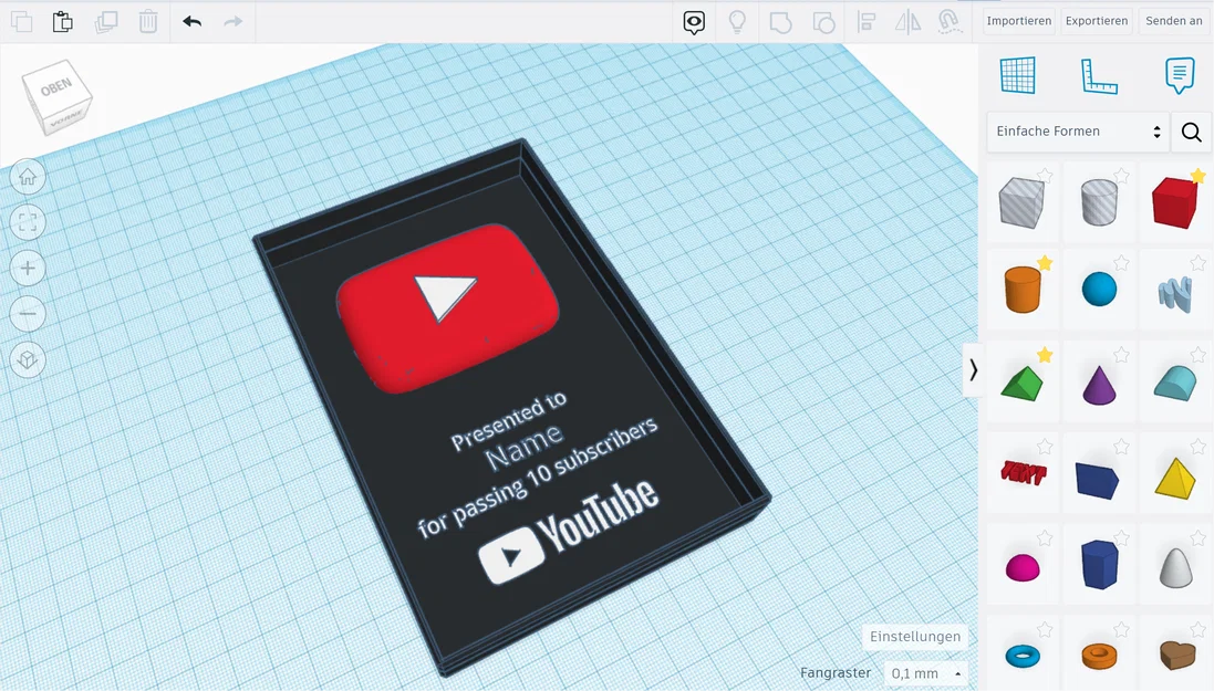 Nút Play YouTube kèm khung IKEA Ribba (3D print) - Image 6