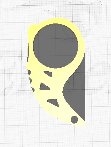 Móc khóa xoay Keyrambit Keychain dùng vòng bi 6802 (Tự in 3D) - Image 1