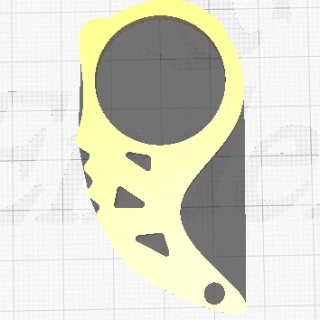 Móc khóa xoay Keyrambit Keychain dùng vòng bi 6802 (Tự in 3D)