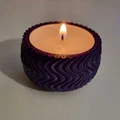 Chân đế nến trà vân sóng (Tea candle wave holder) in 3D tinh tế - Thumbnail 1
