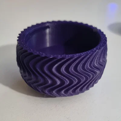Chân đế nến trà vân sóng (Tea candle wave holder) in 3D tinh tế