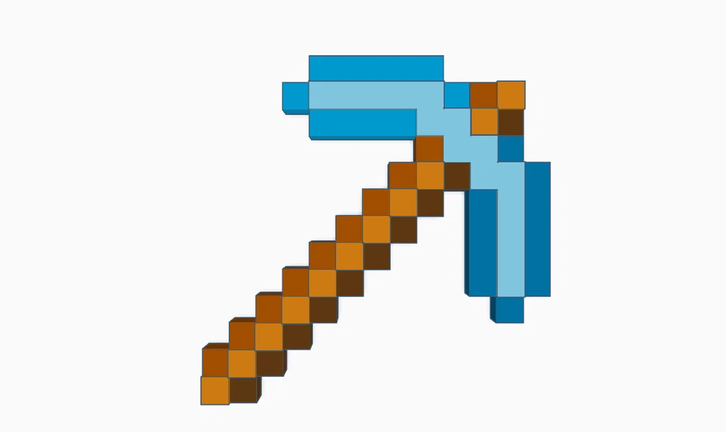 Mô hình Cúp Kim Cương (Diamond Pickaxe) Minecraft in 3D đẹp mắt - Image 1