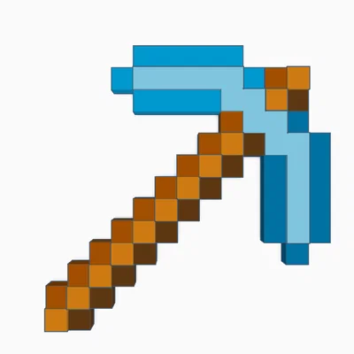 Mô hình Cúp Kim Cương (Diamond Pickaxe) Minecraft in 3D đẹp mắt