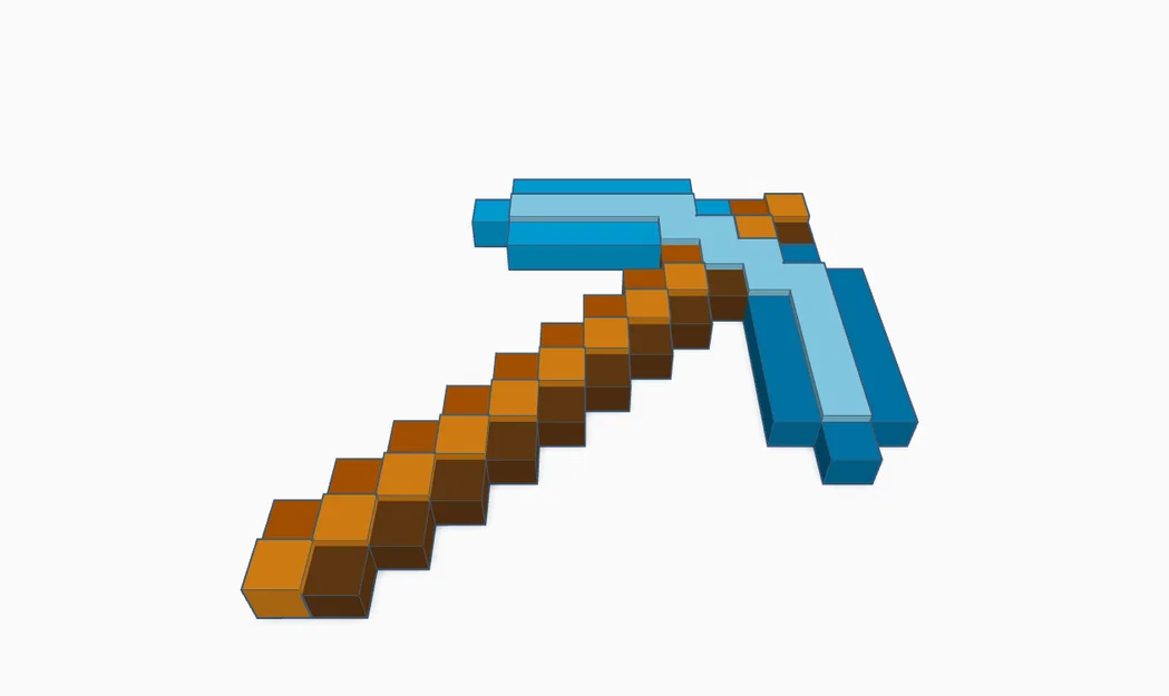 Mô hình Cúp Kim Cương (Diamond Pickaxe) Minecraft in 3D đẹp mắt - Image 2