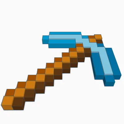 Mô hình Cúp Kim Cương (Diamond Pickaxe) Minecraft in 3D đẹp mắt