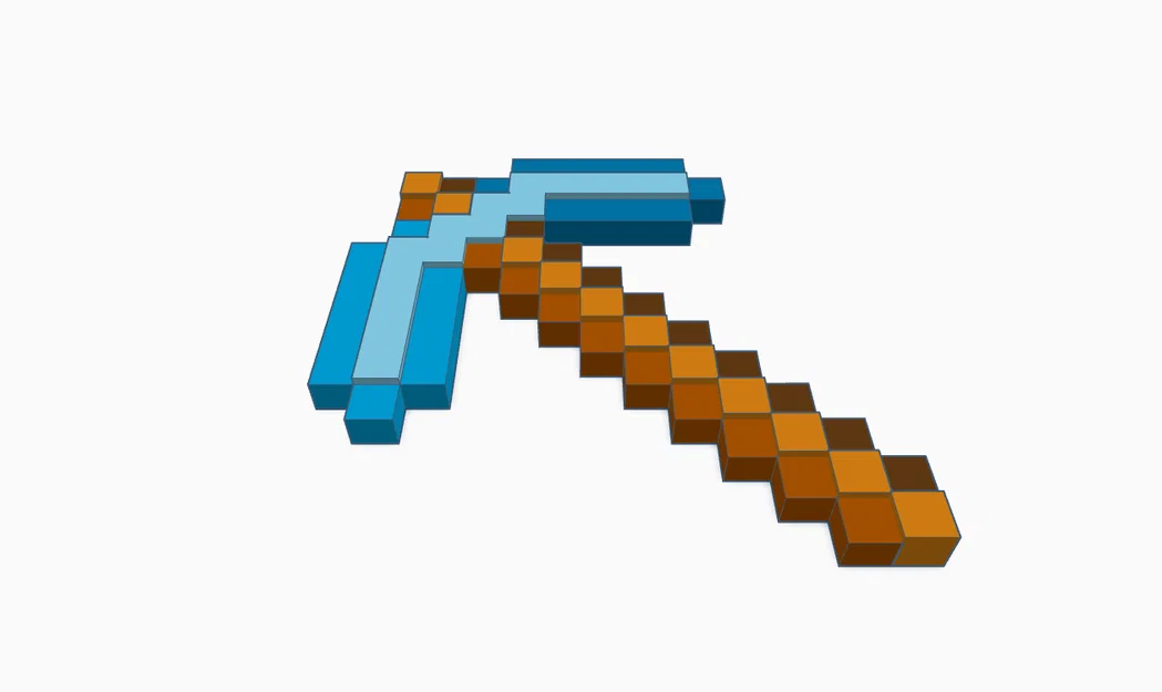 Mô hình Cúp Kim Cương (Diamond Pickaxe) Minecraft in 3D đẹp mắt - Image 3
