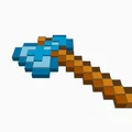 Mô hình rìu kim cương Minecraft (Diamond Axe) in 3D độc đáo - Thumbnail 3