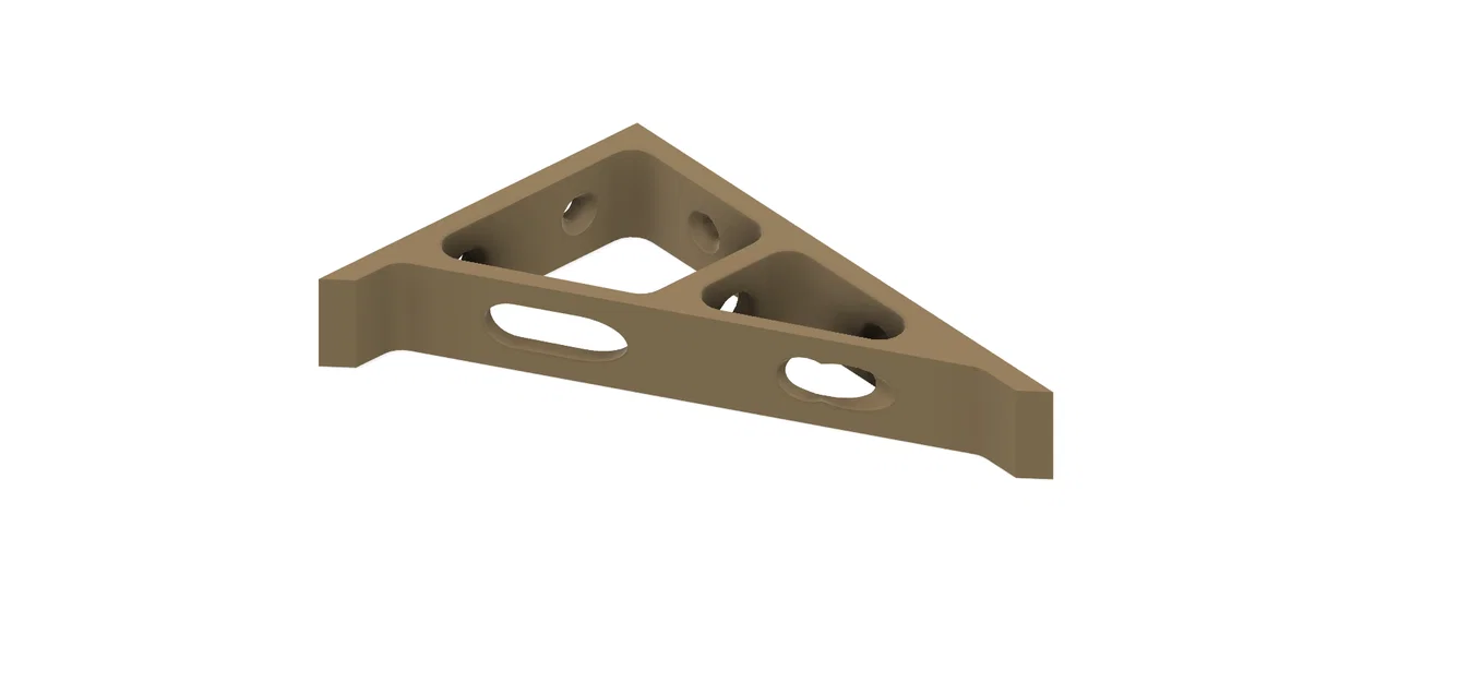 Ke đỡ kệ treo tường (Equerre pour étagère) in 3D chắc chắn, thẩm mỹ - Image 3