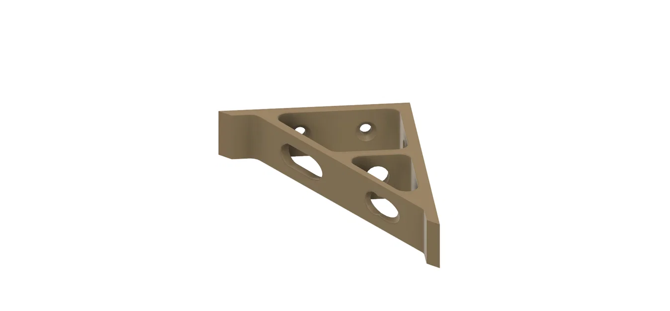 Ke đỡ kệ treo tường (Equerre pour étagère) in 3D chắc chắn, thẩm mỹ - Image 4