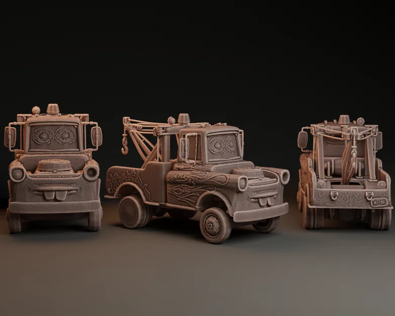 Mô hình 3D xe cứu hộ Mater từ phim hoạt hình Cars cực đẹp - Image 2