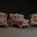 Mô hình 3D xe cứu hộ Mater từ phim hoạt hình Cars cực đẹp - Thumbnail 2