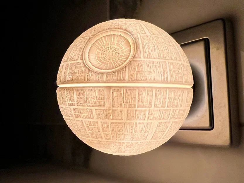 Đèn ngủ 3D hình Death Star cho đèn IKEA MÖRKRÄDD cực đẹp - Image 1