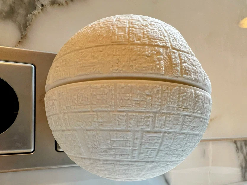Đèn ngủ 3D hình Death Star cho đèn IKEA MÖRKRÄDD cực đẹp - Image 2