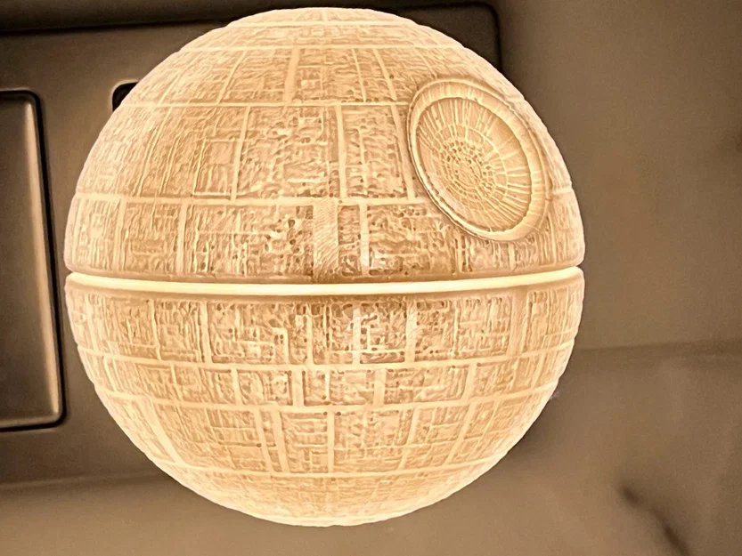 Đèn ngủ 3D hình Death Star cho đèn IKEA MÖRKRÄDD cực đẹp - Image 3