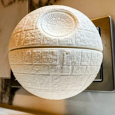 Đèn ngủ 3D hình Death Star cho đèn IKEA MÖRKRÄDD cực đẹp