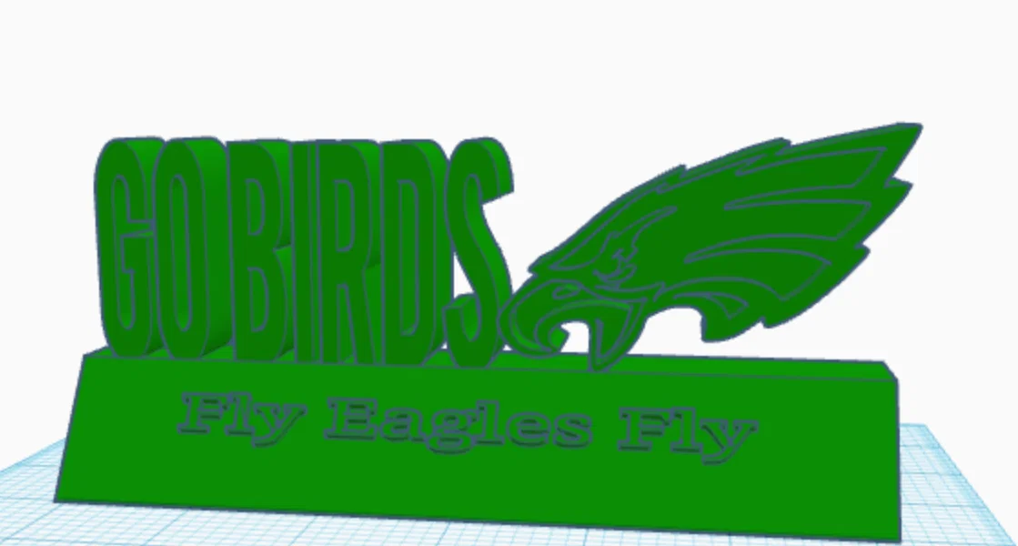 Mô hình bảng hiệu 3D Philadelphia Eagles trang trí để bàn - Image 1