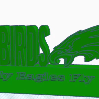 Mô hình bảng hiệu 3D Philadelphia Eagles trang trí để bàn