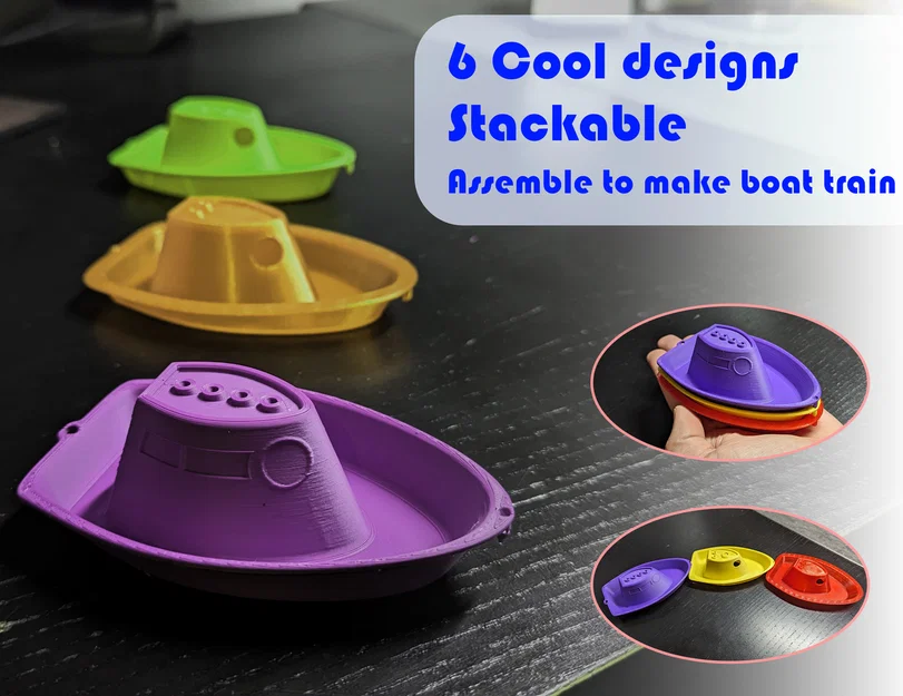 Thuyền Đồ Chơi Xếp Chồng (Stackable Toy Boat) - Image 1