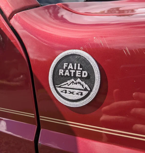 Huy hiệu/Logo FAIL RATED cho Jeep và các dòng 4x4 khác - Image 1
