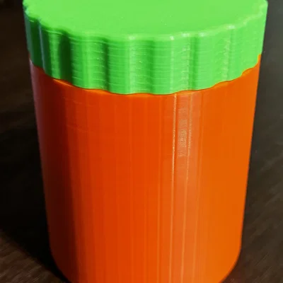 Hũ đựng đồ đa năng cỡ lớn với nắp vặn in 3D tiện lợi