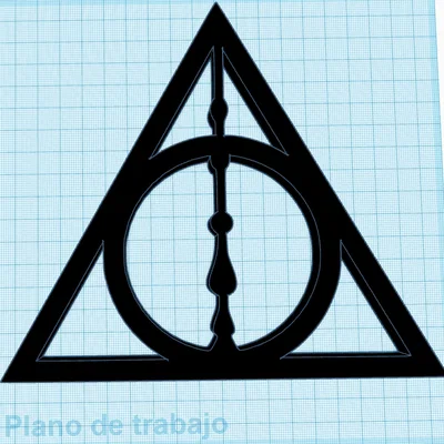 Mô hình 3D biểu tượng Bảo bối Tử thần Harry Potter độc đáo