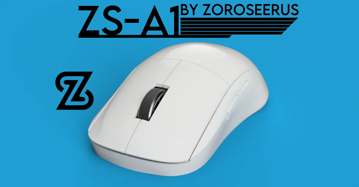ZS-A1 – Chuột wireless đối xứng in 3D cho Logitech G305 - Image 1