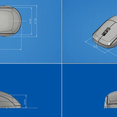 ZS-A1 – Chuột wireless đối xứng in 3D cho Logitech G305