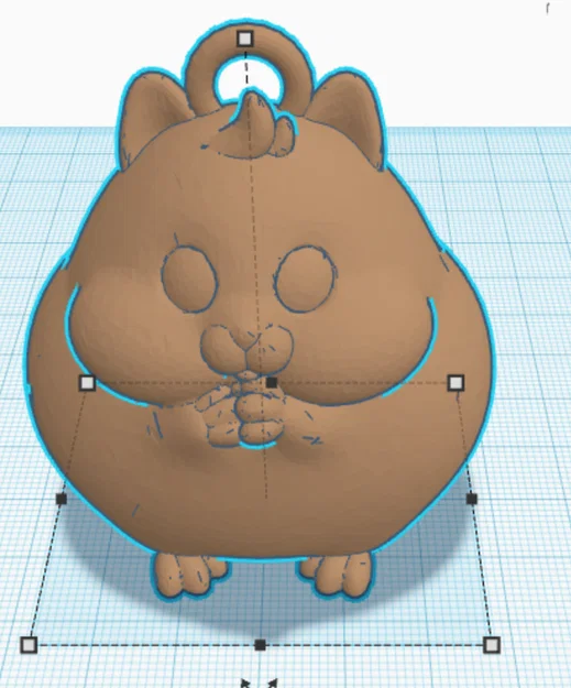 Móc khóa hình chú chuột hamster béo dễ thương - Image 1