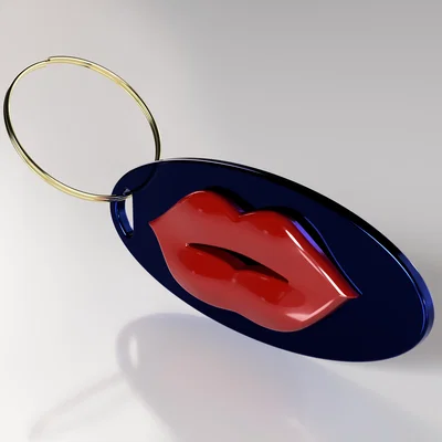 Móc khóa hình đôi môi (Kiss keychain) - Phụ kiện in 3D cá tính