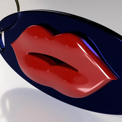 Móc khóa hình đôi môi (Kiss keychain) - Phụ kiện in 3D cá tính