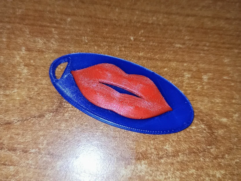 Móc khóa hình đôi môi (Kiss keychain) - Phụ kiện in 3D cá tính - Image 3